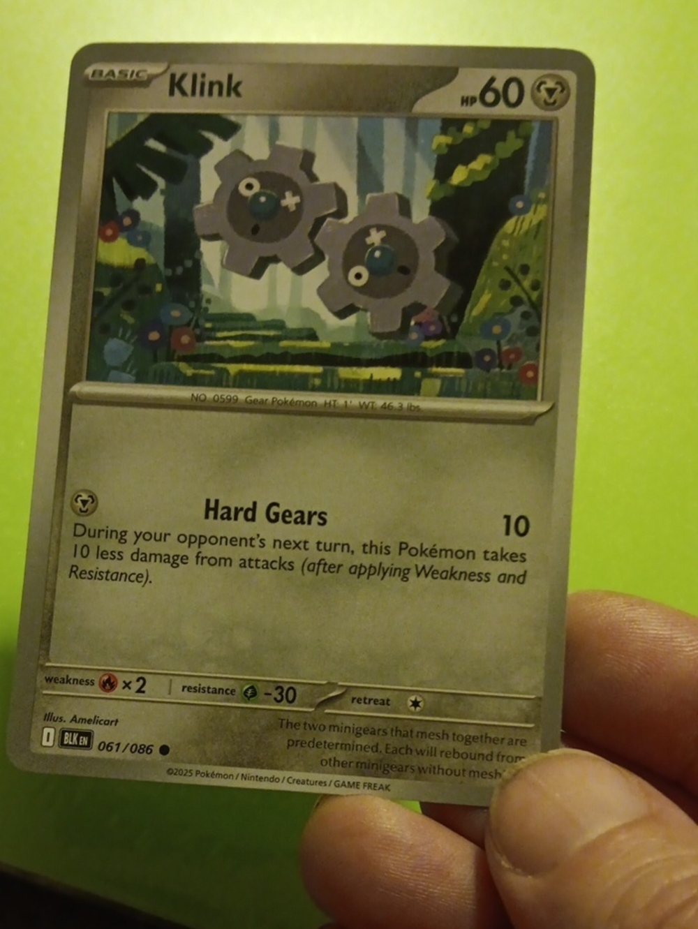 Pokemon Klink Trading Card - Gray, Silver